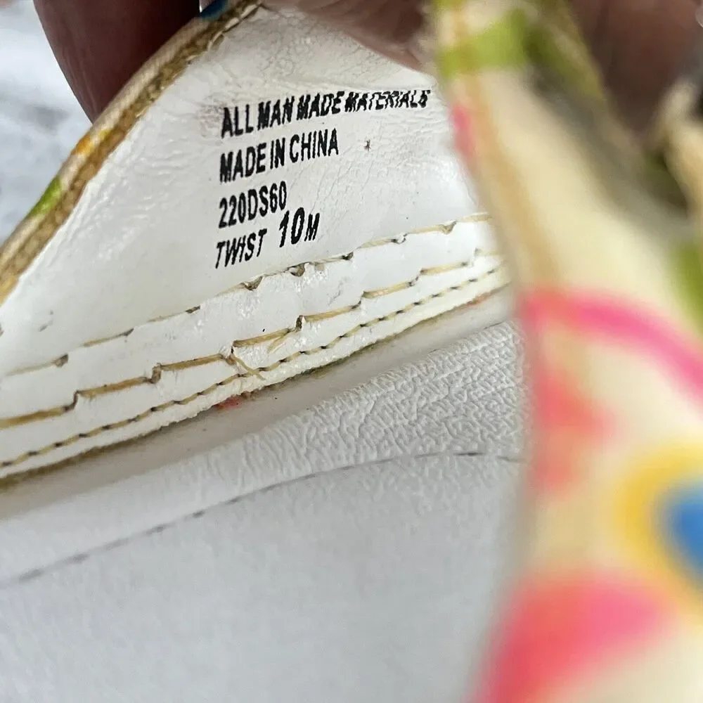 Dr. Scholl’s Women's Size 10 Vintage White Floral Twist Comfort Slide Sandals